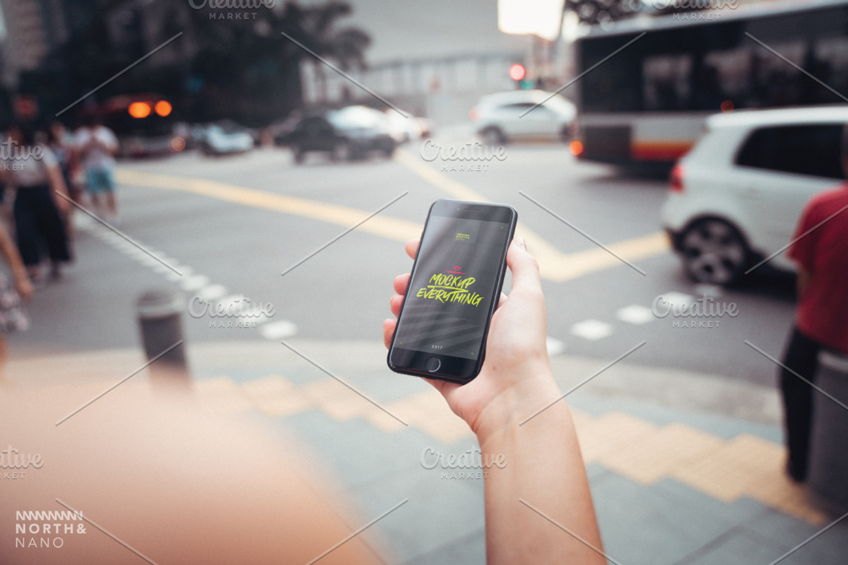 iPhone 7 PSD Mockups v2, an iPhone Mockup by North&Nano (Photo 6 of 6)