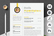 Feminine Resume Design, a Resume Template by ResumeInventor (Thumbnail 1 of 5)
