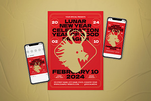 Lunar New Year Celebration Flyer, a Flyer Template by The Good Store