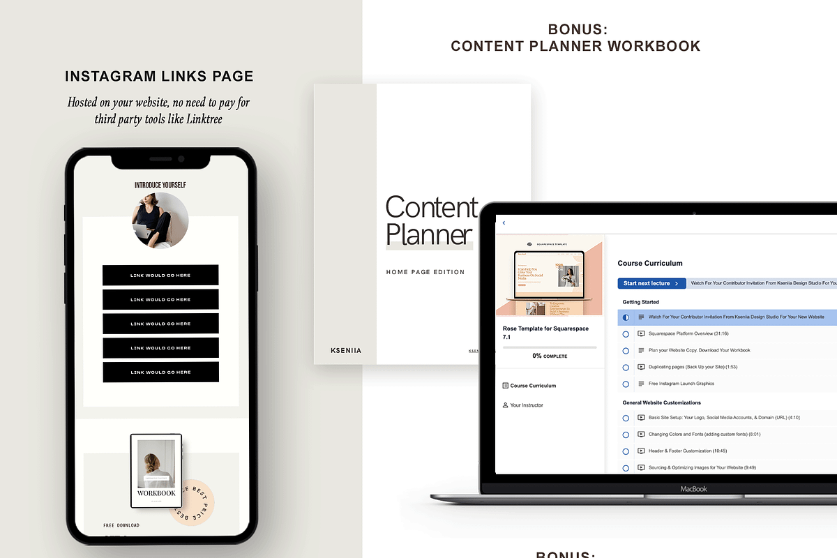 Portfolio Squarespace 7.1 Template, a Websites & App Template by Kseniia_Design (Photo 4 of 9)