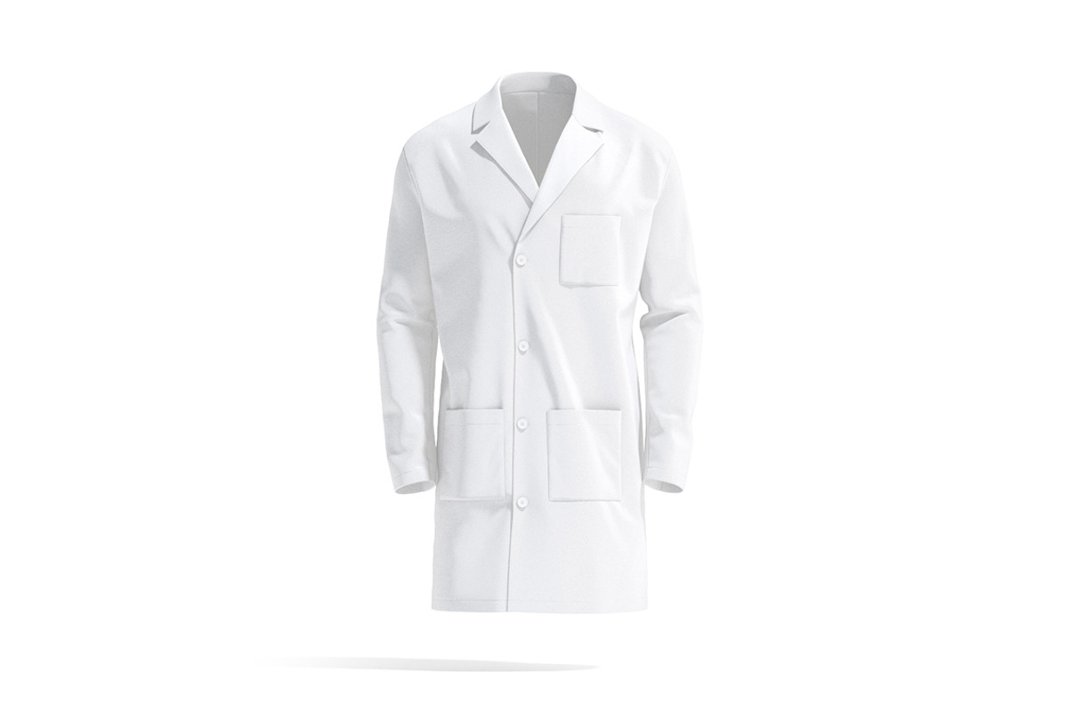 White Medical Lab Coat 3D Model, an Object 3D Model by rebrandy (Photo 1 of 9)