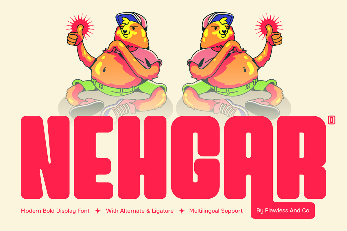 Nehgar - Modern Bold Display Font, a Sans Serif Font by Flawless And Co (Photo 1 of 10)