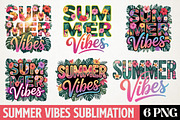 Summer Vibes Png, Summer Sublimation, an Illustration by RobertsArt (Thumbnail 1 of 7)