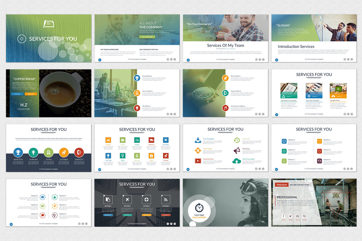 H.Z Presentation Template, a Presentation Template by UniqueStudio (Photo 4 of 11)