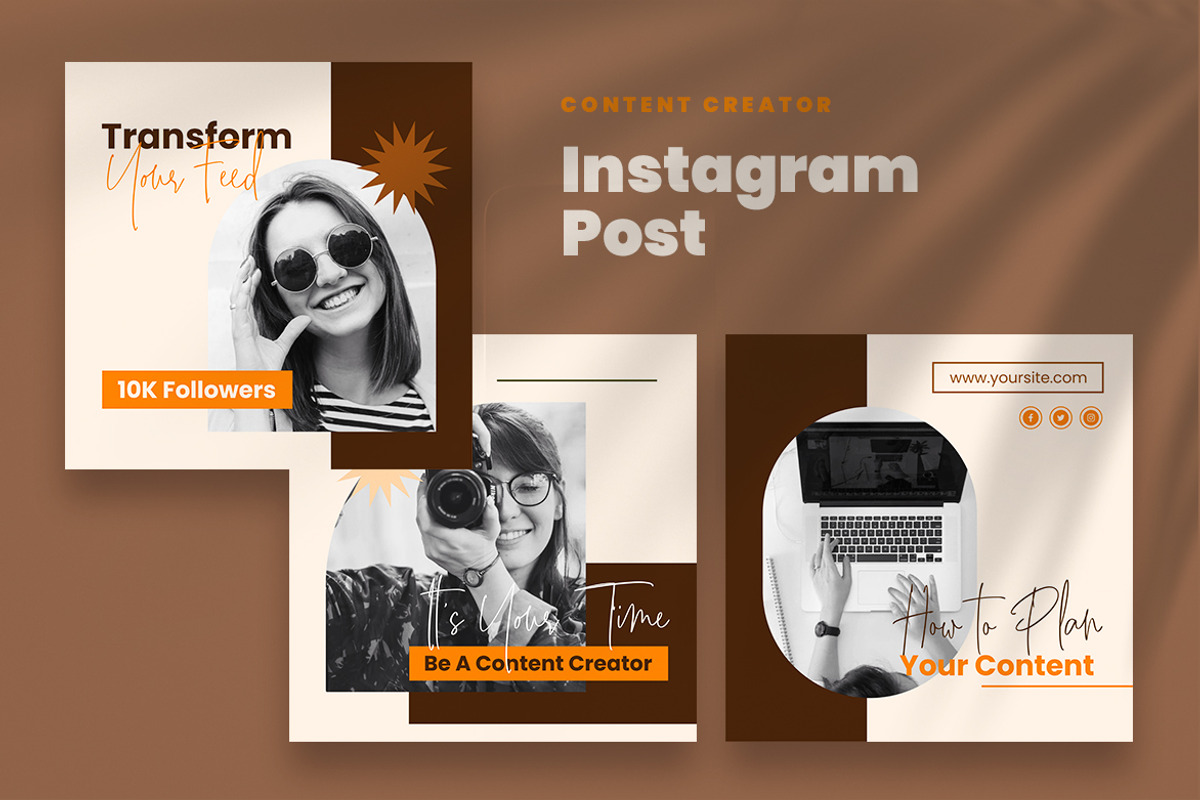 Content Creator Instagram Post, a Social Media Template by Rahardi Creative (Photo 4 of 4)