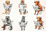 Quirky Animals Sublimation Clipart, an Illustration by Libby Wishes (Thumbnail 2 of 7)