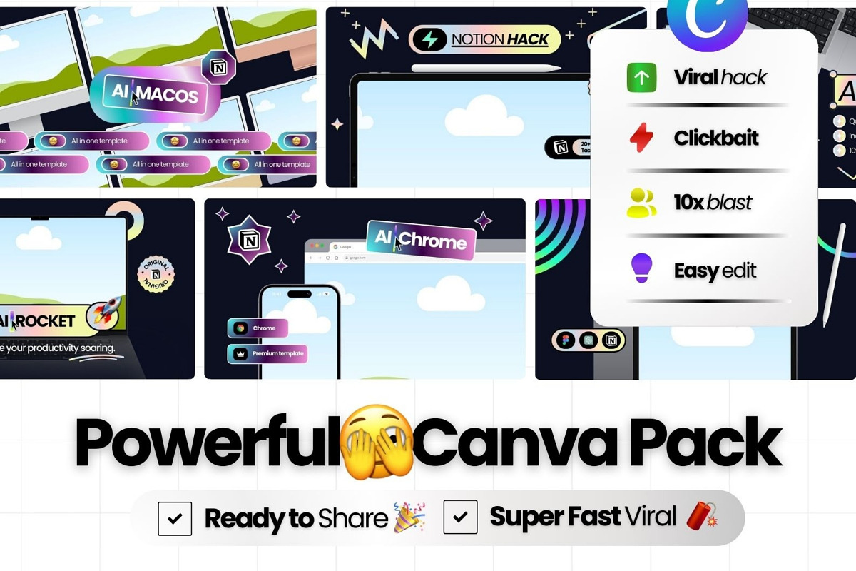 Mock-Up Pack v1 Canva Templates, a Social Media Template by Virall (Photo 3 of 10)