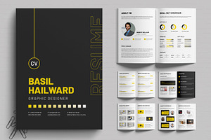 Resume Booklet Template, a Resume Template by MightyDesign