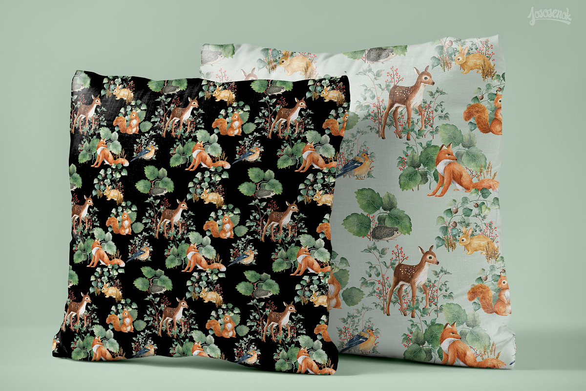 Woodland pattern, a Pattern Graphic by Lososenok (Photo 5 of 8)
