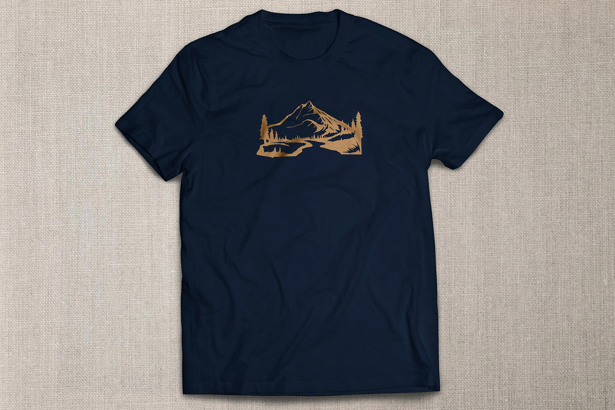 Mountain Scenes Silhouettes Vector 2, an Object Illustration by Seaquint (Photo 5 of 5)