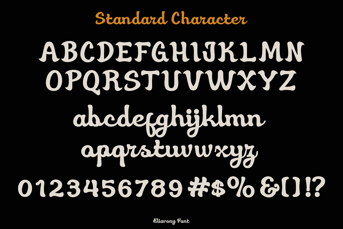 Eliavony Retro Script, a Script Font by madeDeduk (Photo 3 of 8)