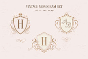 Vintage monogram  design templates, a Branding & Logo Template by MARIA KOLYADINA (Thumbnail 1 of 5)