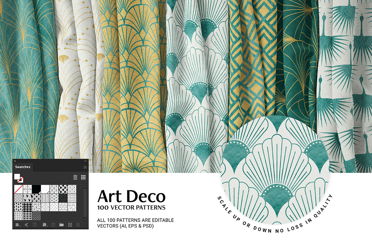 Art Deco Patterns Collection, a Pattern Graphic by DesignerCandies (Photo 4 of 21)