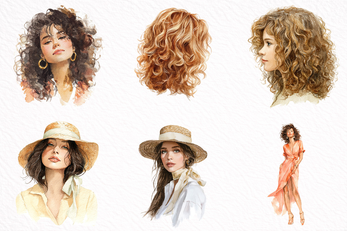 Watercolor Summer Clipart, an Illustration by DreamArtGraphic (Photo 8 of 8)