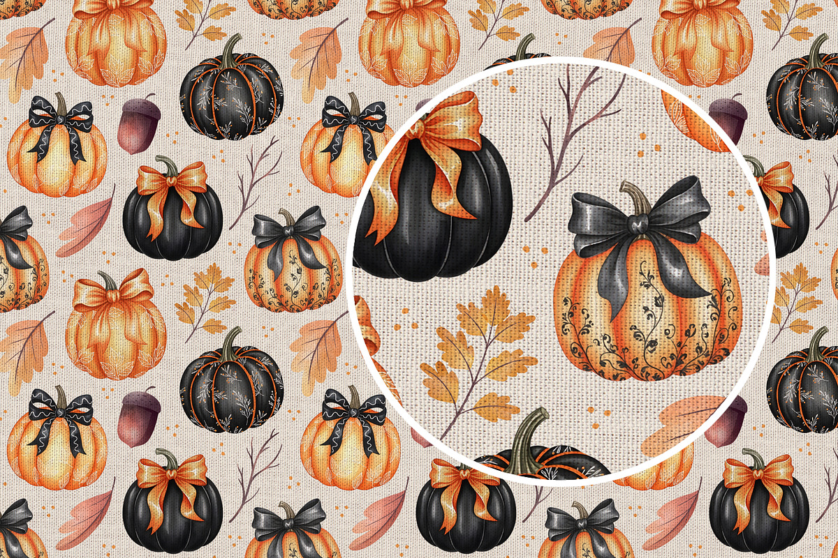 Autumn Seamless Pattern with Pumpkin, a Pattern Graphic by Kreeya Art Shop (Photo 8 of 11)