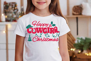 Cowgirl Christmas SVG Printable Cut