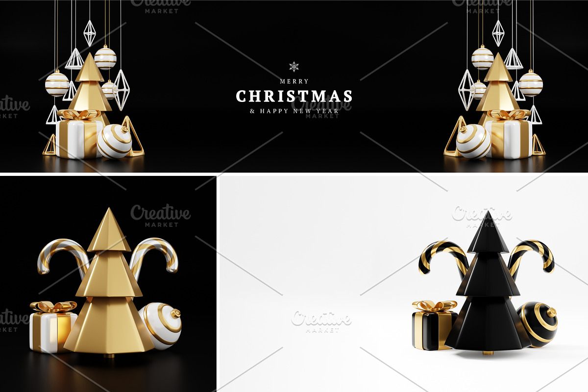 3d render Christmas illustrations, a Background Graphic by Lunarts Studio (Photo 6 of 8)