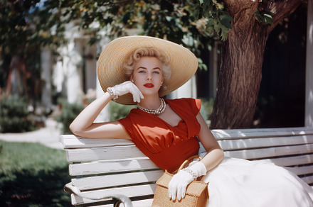 Beautiful Vintage Woman Style 1950s, a Beauty & Fashion Photo by k.tay