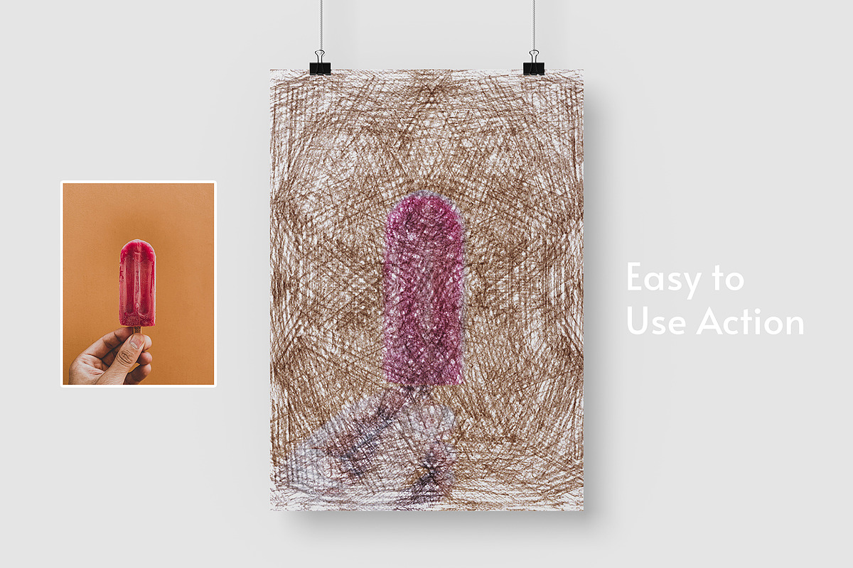 Crayart Photoshop Action, an Action Add-On by Voleshads (Photo 6 of 7)