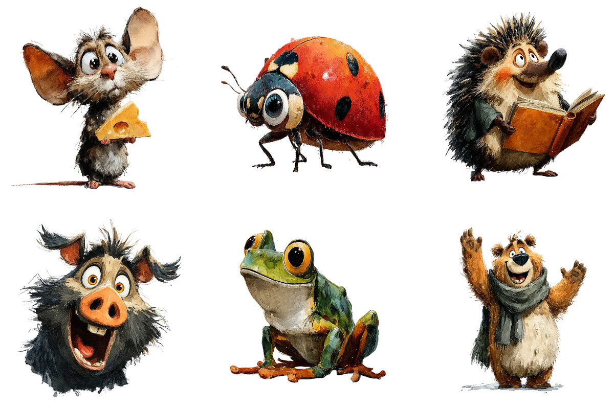 Quirky Woodland Animals PNG Clipart, an Illustration by Sublimation Artist (Photo 7 of 7)