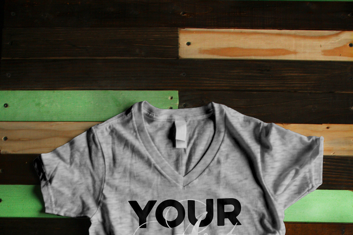 Women's V-Neck Photoshop Mockup, a Shirt Mockup by SLTFNDRY (Photo 4 of 4)