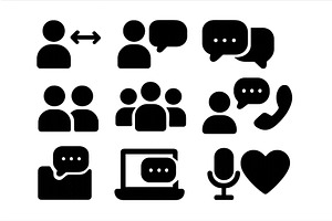 Communication icons representing, a Technology Illustration by ZinetroN