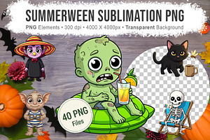 Summerween Sublimation PNG, a Seasonal Illustration by Artnoy