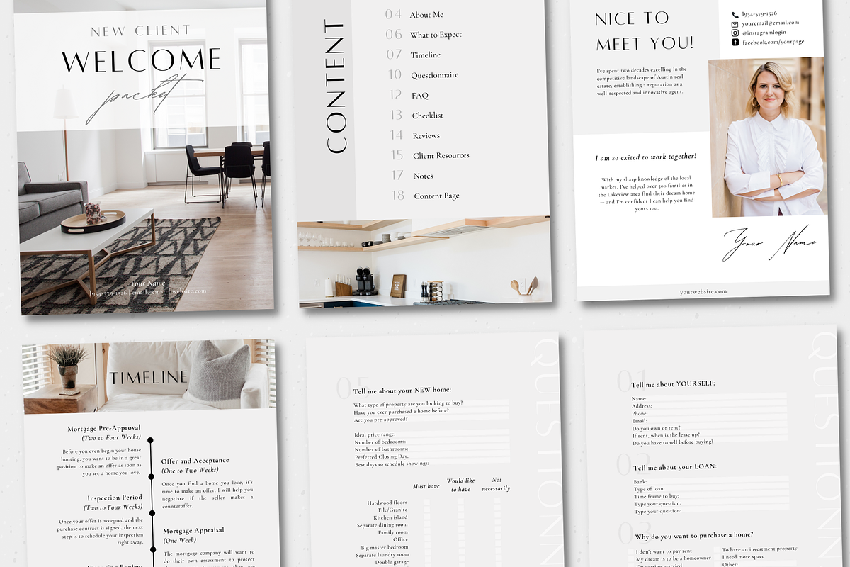 Buyer Bundle: Welcome Exit Packets, a Brochure Template by ZoaniDesign (Photo 7 of 10)