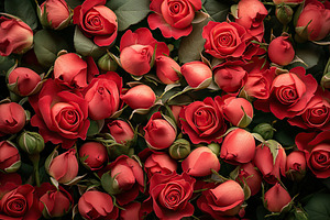 Closeup of red rose bouquet, a Nature Photo by AlyaAnd