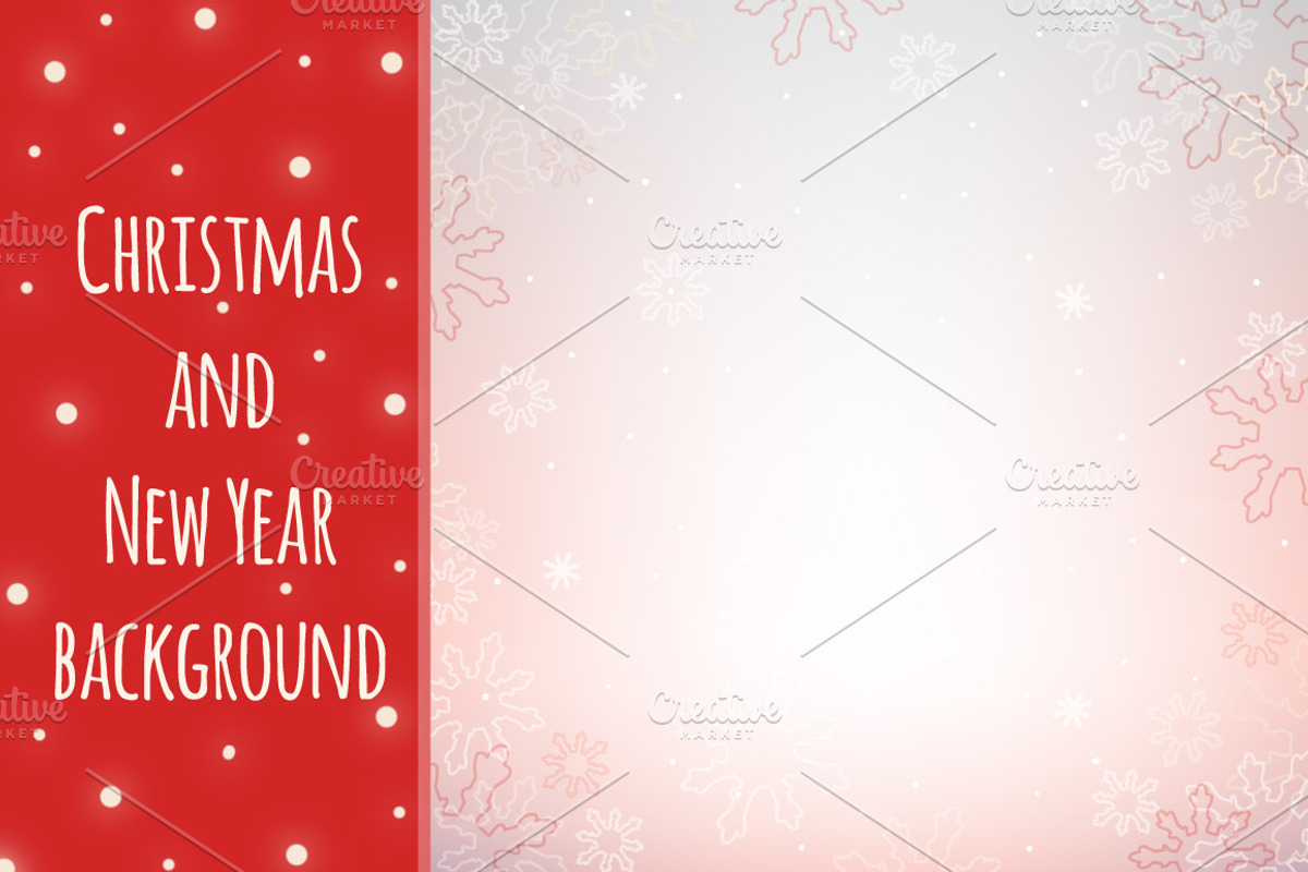 Christmas and New year background, an Illustration by nenochka
