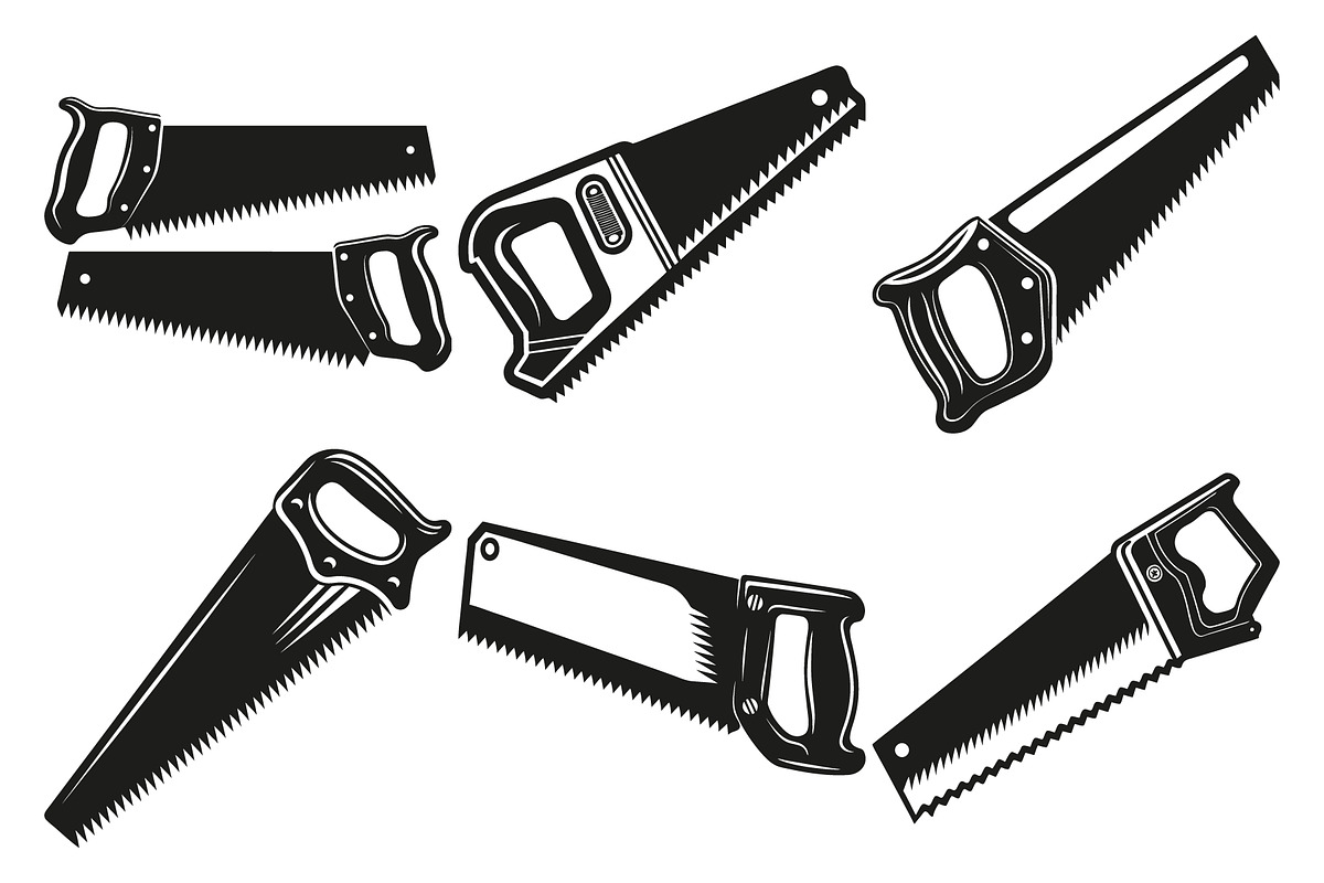 Assortment of Handsaws for Carpentry, an Object Graphic by Billah Hub