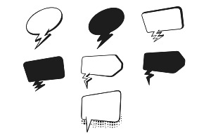 Comic Speech Bubbles Set 2 Procreate