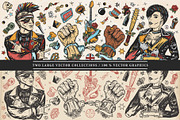 Punks old school tattoo, a Background Graphic by intueri (Thumbnail 2 of 7)