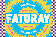 Faturay - Fun Sans Font, a Sans Serif Font by Snape Design Studio (Thumbnail 1 of 12)