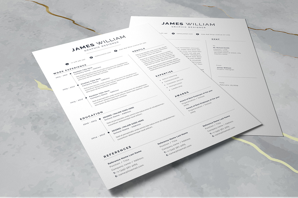 Minimalist Resume, a Resume Template by Pxl_graphic (Photo 3 of 3)
