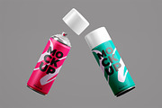 Two Floating Aerosol Spray Mockup, a Product Mockup by McLittle Stock (Thumbnail 1 of 2)