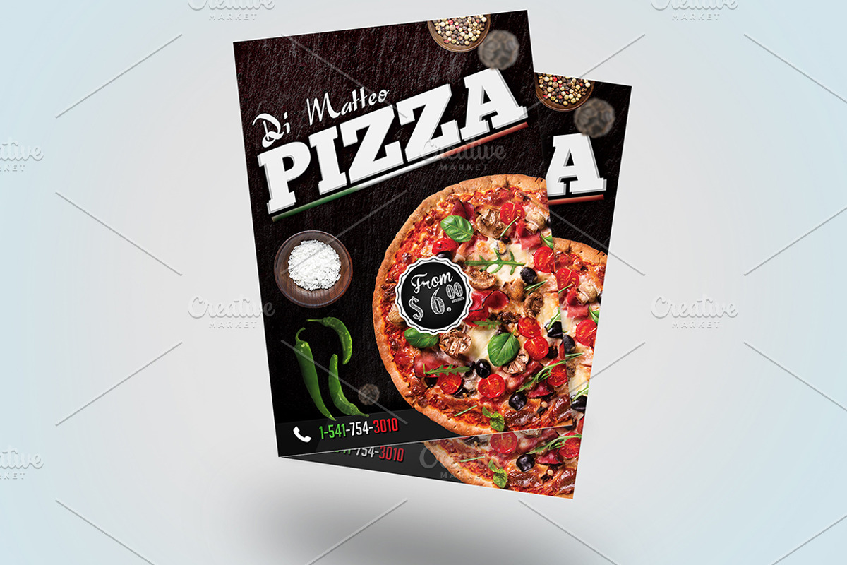 Italian Pizza Flyer Template, a Flyer Template by Studio 19 (Photo 6 of 9)