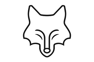 Line Fox Logo, a Branding & Logo Template by Rhealea_Design