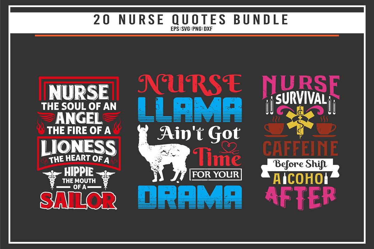 Nurse 20 quotes t shirt bundle, a Graphic by Uniquesvg99 (Photo 5 of 7)