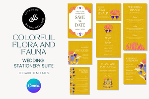 Colorful flora wedding suite, a Templates & Theme by Gabba Delgado