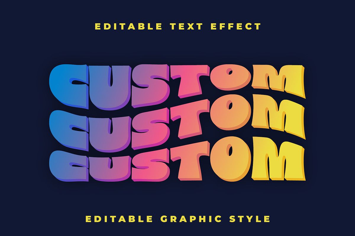 Retro Gradient Wavy Text Effect preview 3