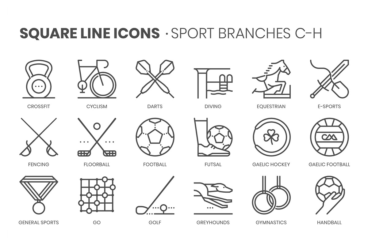 Square line icons, an Outline Icon by Howcolour (Photo 16 of 85)