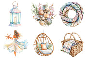 Boho Beach Clipart, an Illustration by CitraGraphics (Thumbnail 2 of 5)