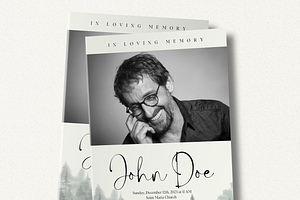 Funeral Program Template Set I Canva, an Invitation Template by The Social Stuff