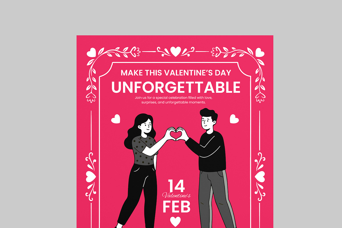 Valentines Day Flyer Template, a Stationery Template by MightyDesign (Photo 4 of 8)