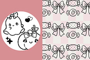 Cute Girly Halloween Drawings, an Illustration by TheClipAtelier (Thumbnail 3 of 3)