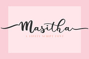 Masitha - A Lovely Script Font, a Script Font by Craft Supply Co. (Thumbnail 1 of 10)