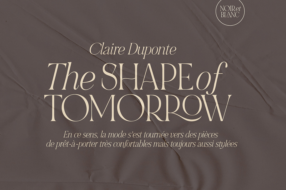 NOIR et BLANC Stylish Serif, a Serif Font by Nicky Laatz (Photo 38 of 41)