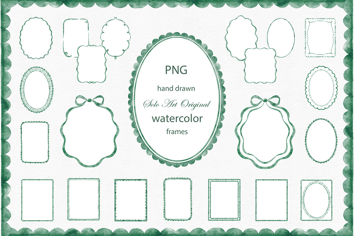 Sage Green Frames and Borders, an Object Graphic by Solo Art Original (Photo 1 of 8)