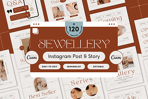 120 Jewelry Instagram Canva Template